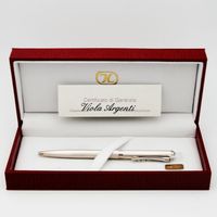 Penna a sfera argento 925 disegno granato
