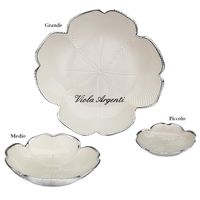 White mother-of-pearl four-leaf clover plate