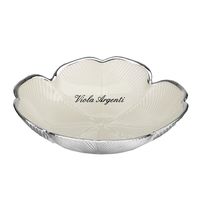 White mother-of-pearl four-leaf clover plate