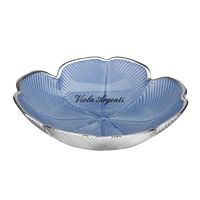Light blue four-leaf clover plate