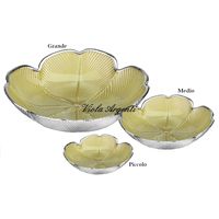 Pearly gold four-leaf clover plate