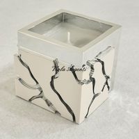 Kintsugi candle in silver