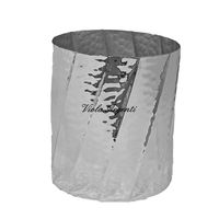 Silver striped pen holder