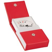 Custodia in Ecopelle per Carte da Gioco &ndash; Astuccio Singolo rosso