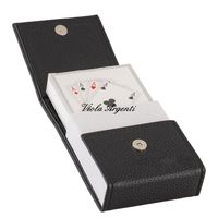 Custodia in Ecopelle per Carte da Gioco &ndash; Astuccio Singolo nero