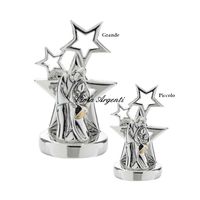 Stylized silver nativity scene