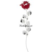 Rosa bocciolo smalto e argento vari colori - 4