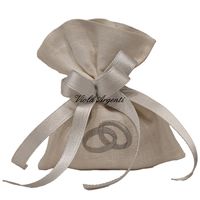 Favour bag with wedding rings