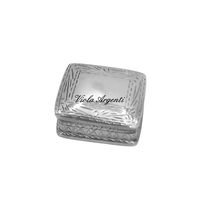 Mini porta pillole in argento 925 inciso