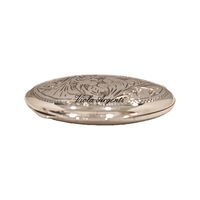 Scatolina argento ovale con decoro