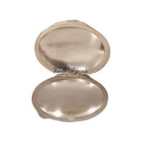 Scatolina argento ovale con decoro