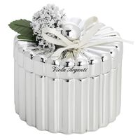Silver-plated round box