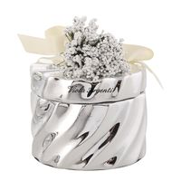 Silver-plated box with twist decoration