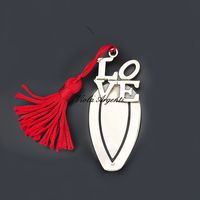 Segnalibro ovale con scritta Love