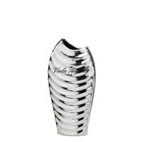 Silver-coloured arched vase