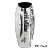 Vaso argentato linee incrociate