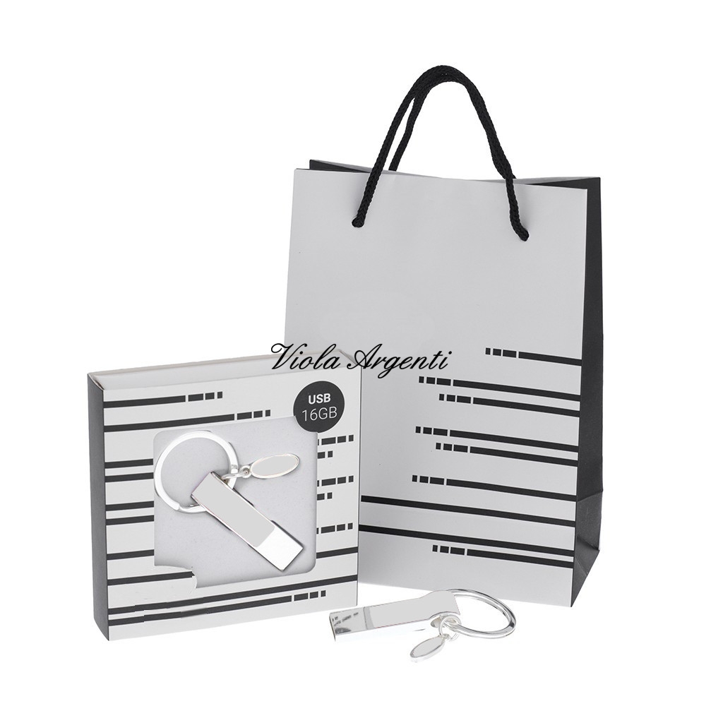 White usb keychain