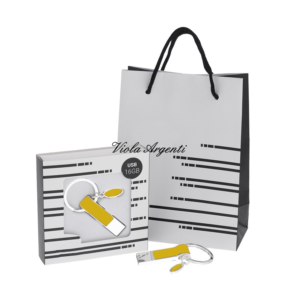Yellow usb keychain