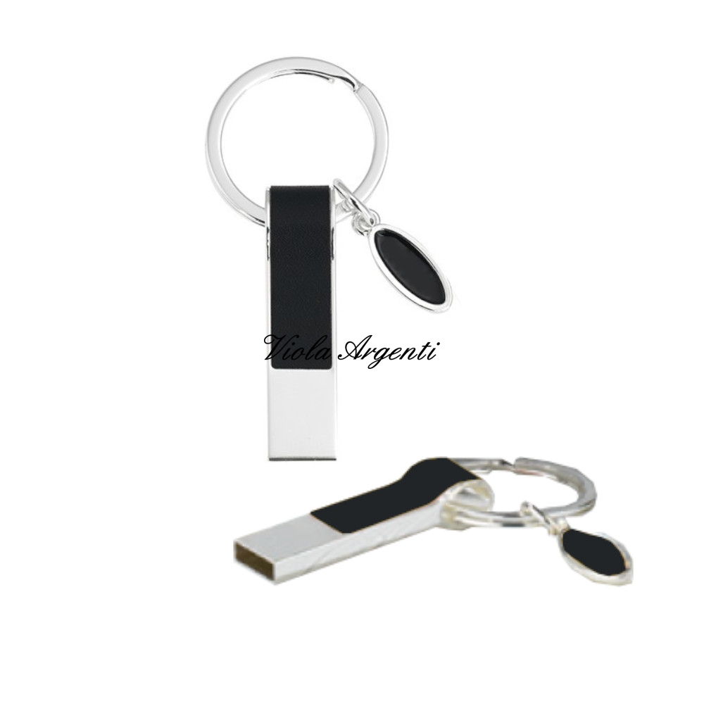Silver plated keychain