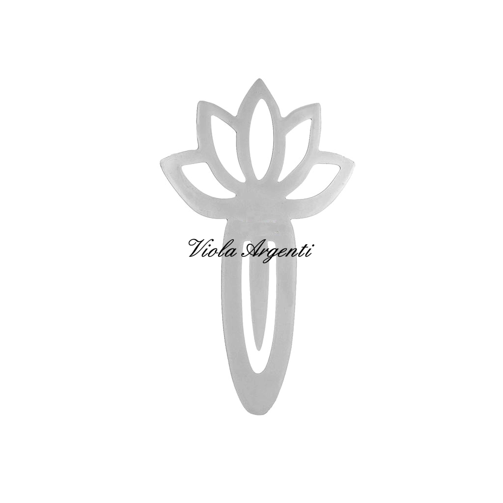 Segnalibro fiore di loto di Viola Argenti. Argento online