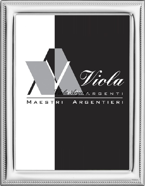 Cornice fascia stretta pallini di Viola Argenti. Argento online