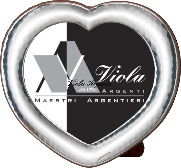 Textured heart frame di Viola Argenti. Argento online