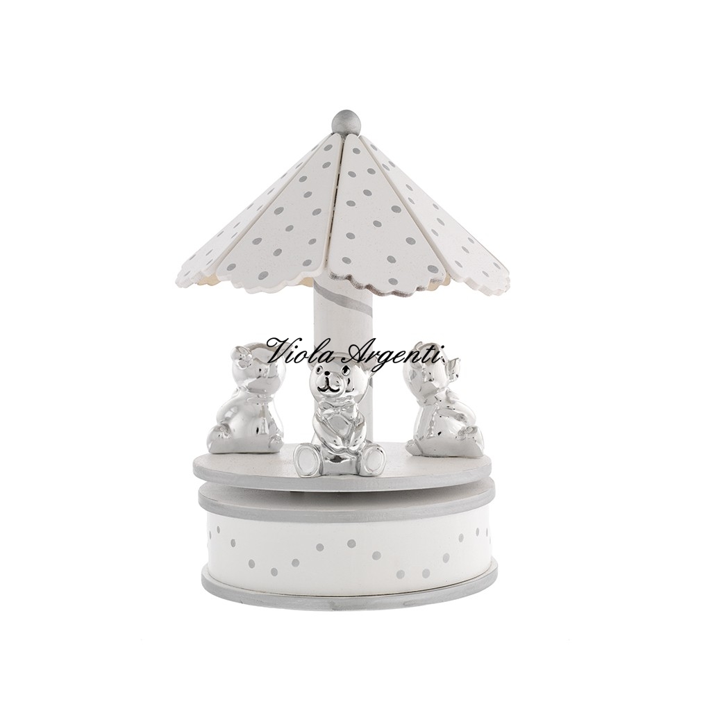 White Carousel Teddy Bear