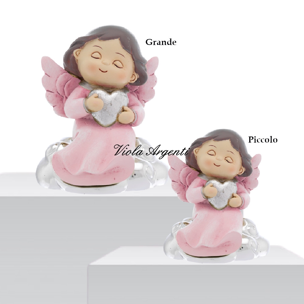 Sitting pink heart angel