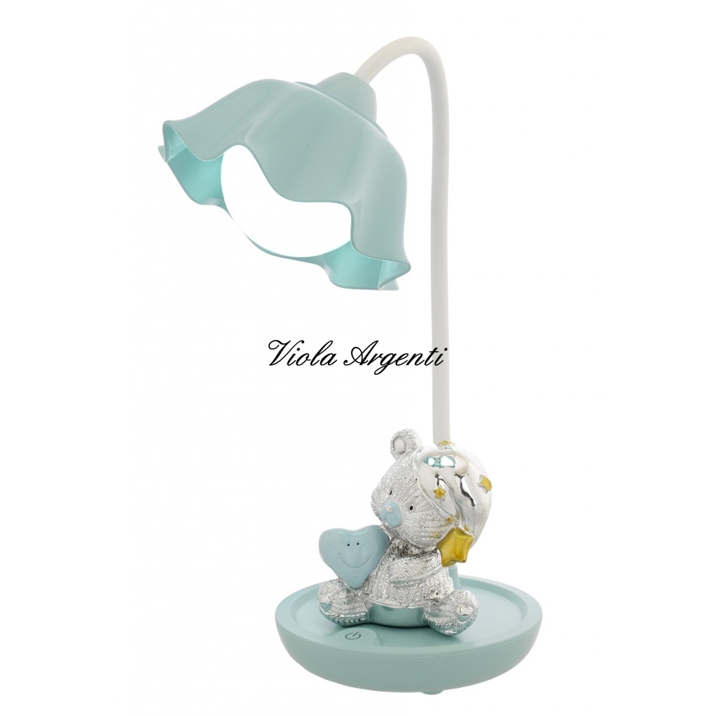 Lampada led e touch orsetto verde acqua