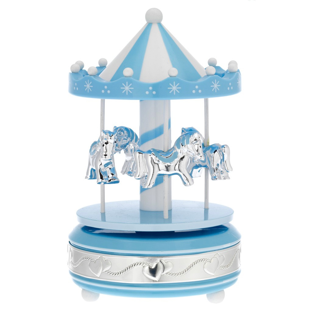 Giostra azzurra con cavalli di Viola Argenti. Argento online