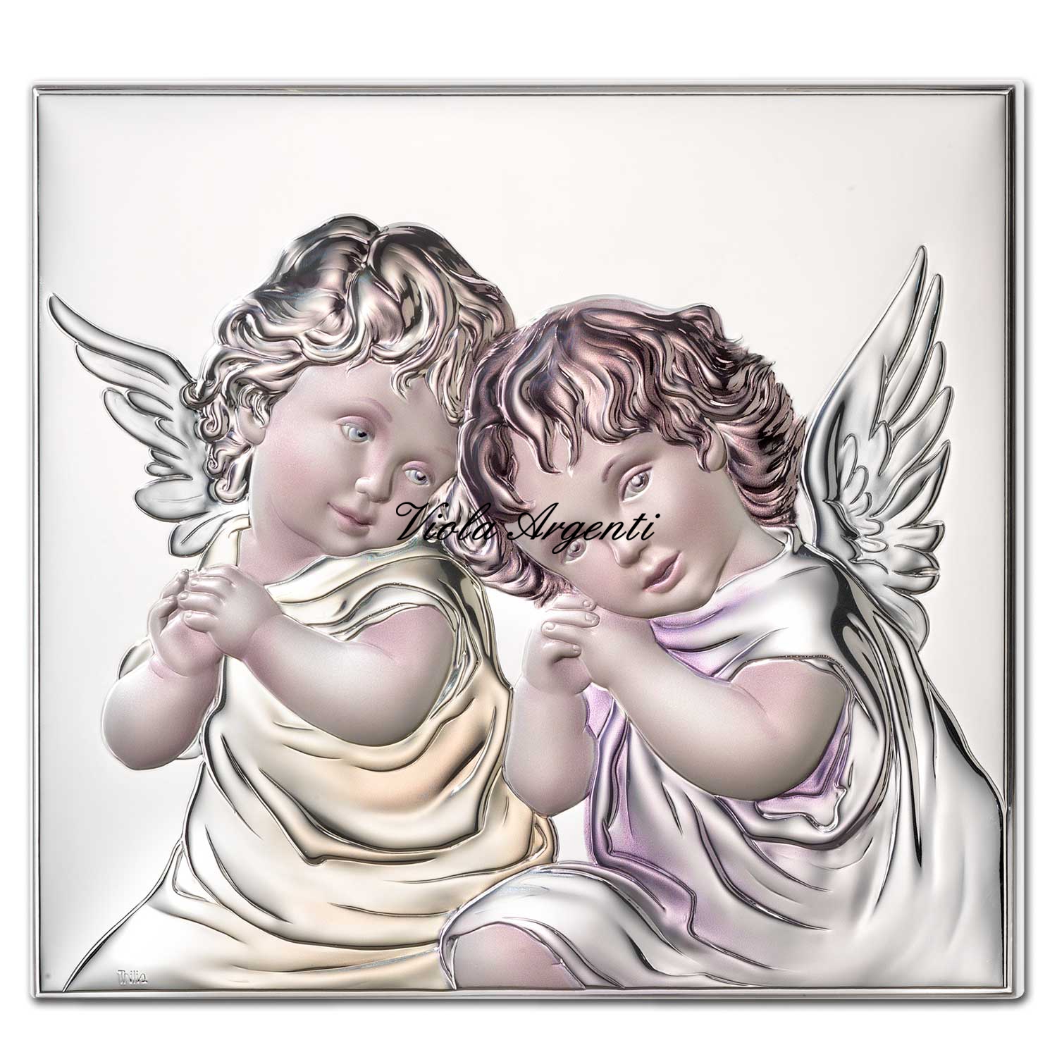 Quadro angeli in argento di . Argento online