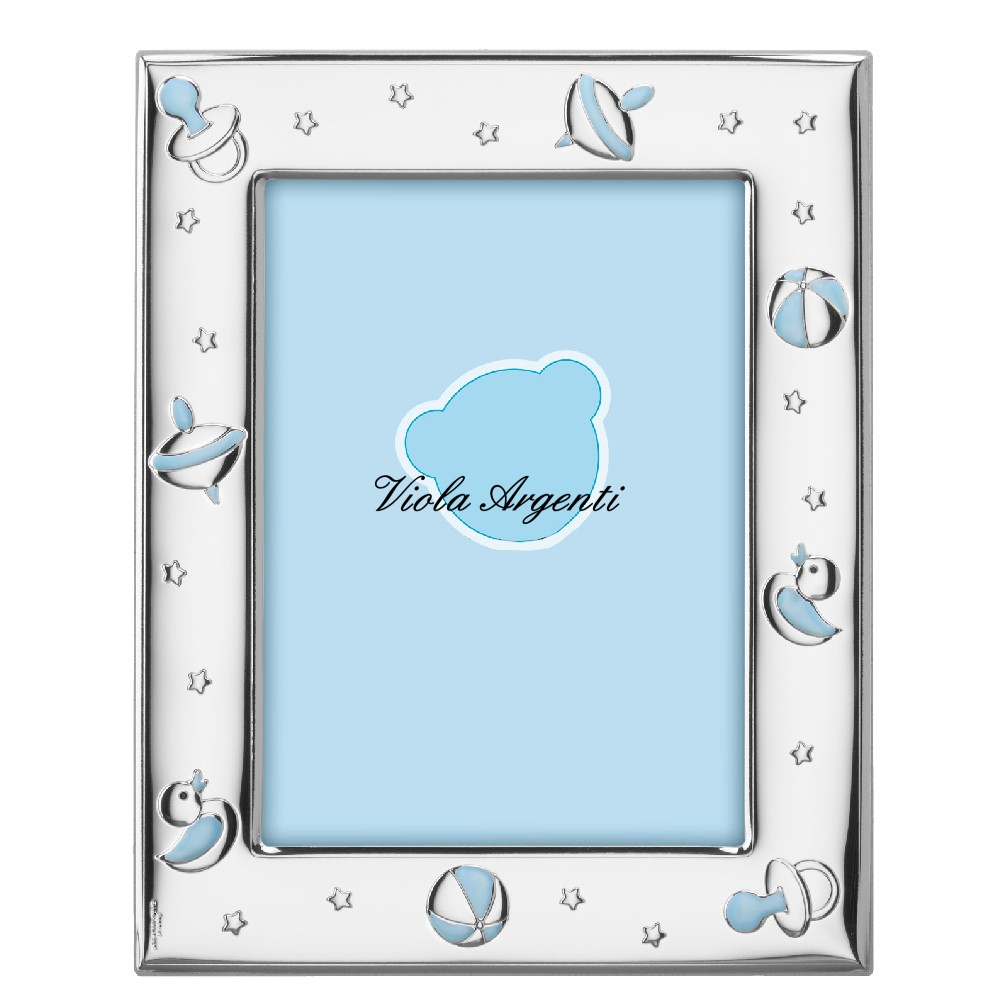 Duck, balloon, spinning top and baby pacifier frame