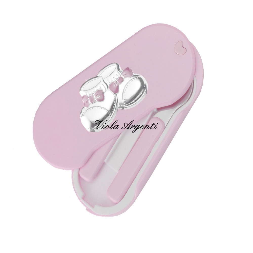 Pink socks cutlery set di Viola Argenti. Argento online