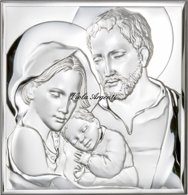 Holy family square picture di Viola Argenti. Argento online