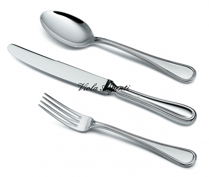Tris of English style cutlery di Viola Argenti. Argento online
