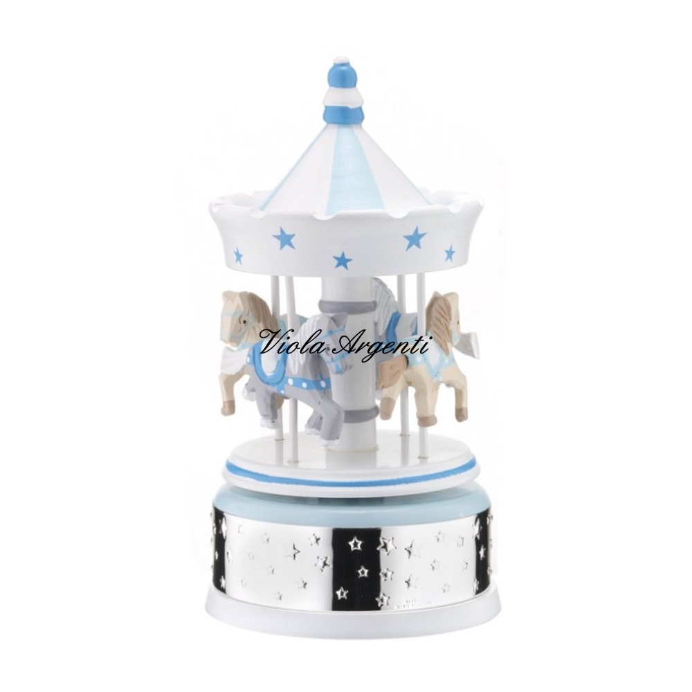Valenti blue carillon carousel with horses