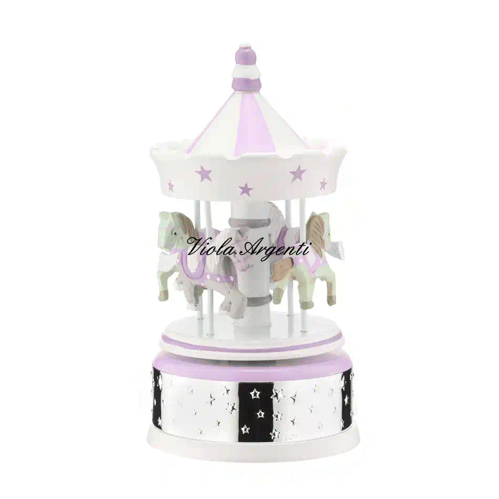 Valenti pink carillon carousel with horses