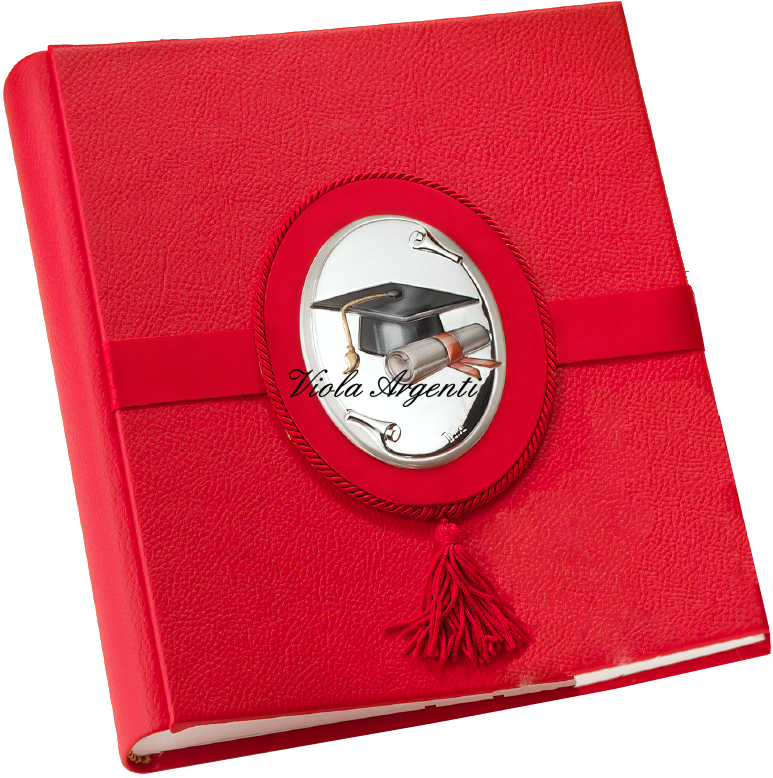 Graduation album with red rope di . Argento online