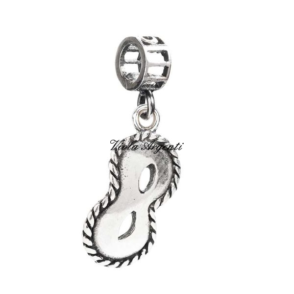 Charm pendente maschera arlecchino di Tedora. Argento online