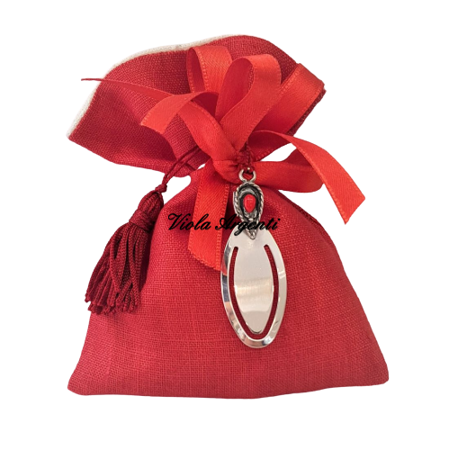 Silver bookmark 800 °/°° red Graduation hat di Viola Argenti. Argento online