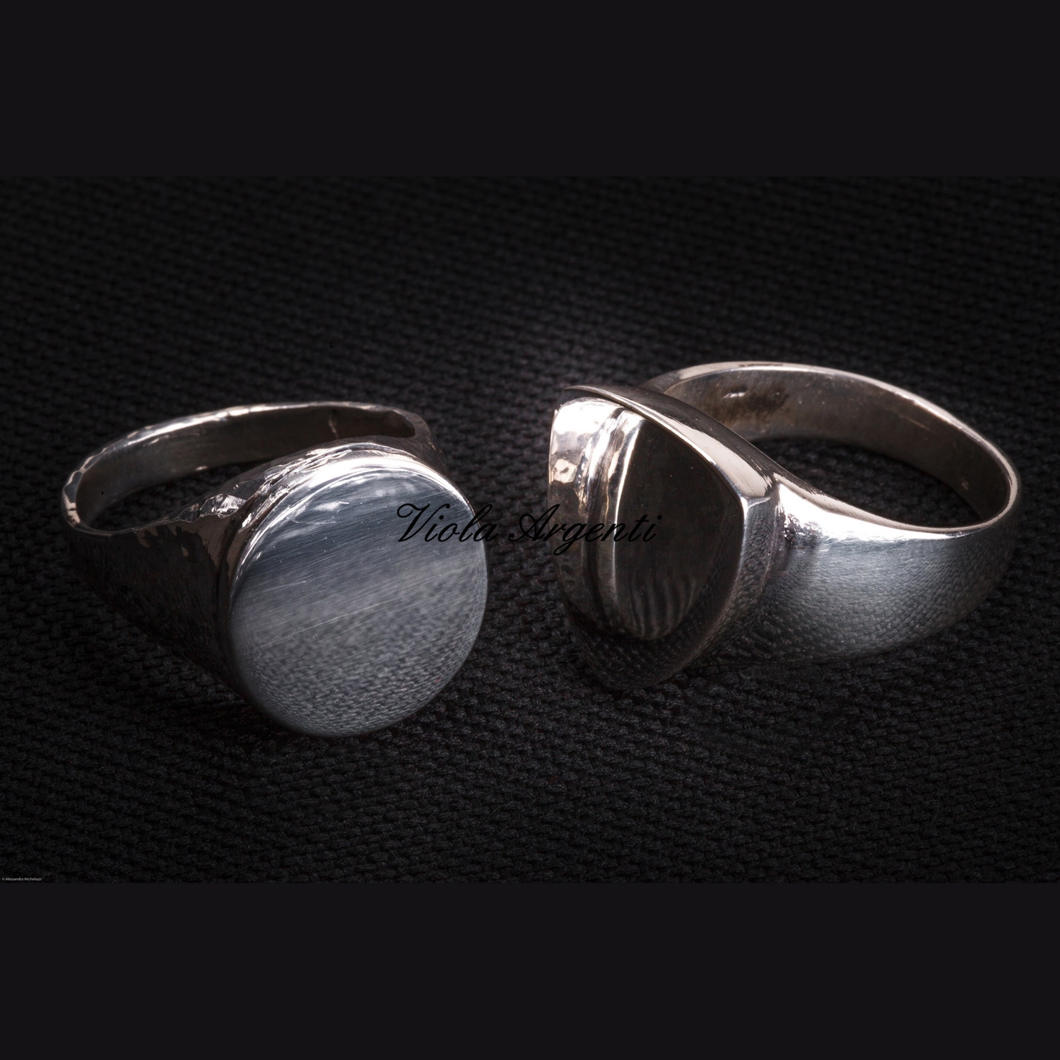 Man ring satin or polished in silver plate 925 di Arte Fiorentina. Argento online