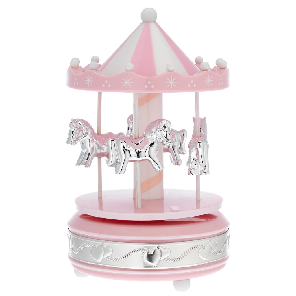 Baby carousel pink horses di Viola Argenti. Argento online