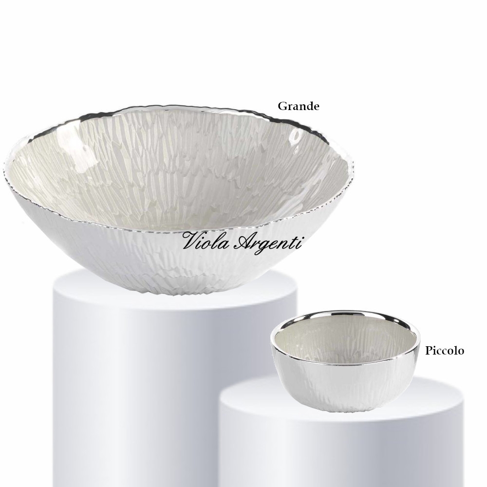 Centrotavola bianco perla