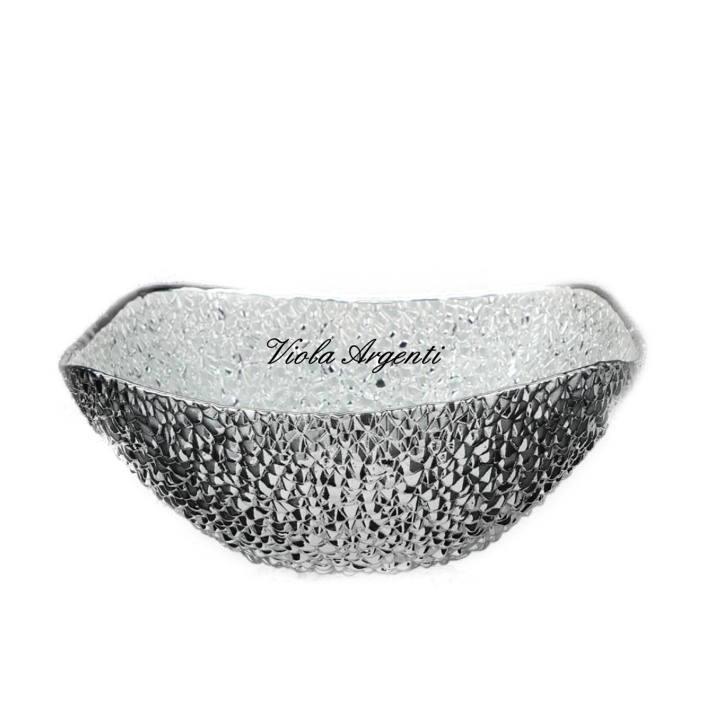 Silver pebbles bowl di Viola Argenti. Argento online
