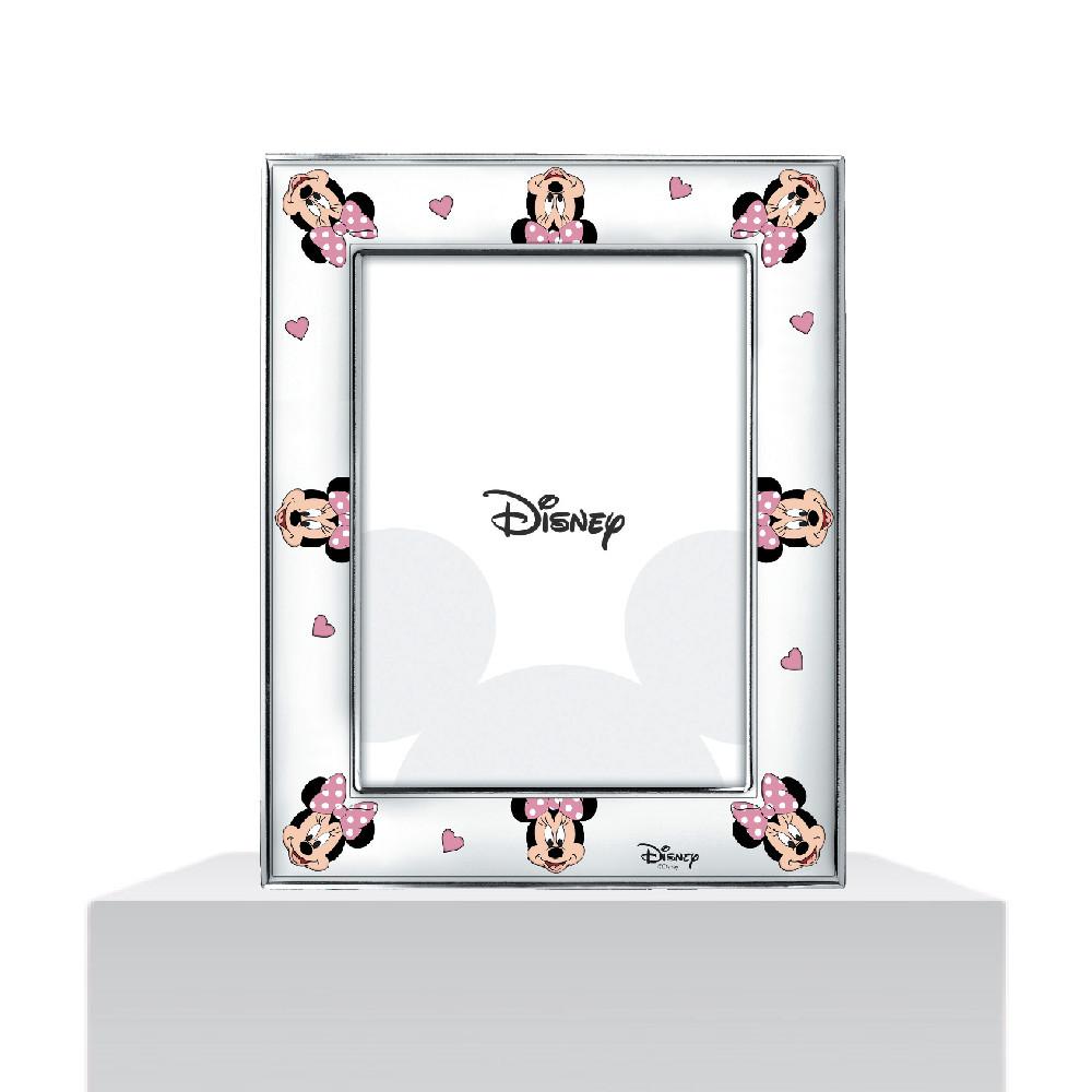 Minnie frame with hearts di Walt Disney. Argento online