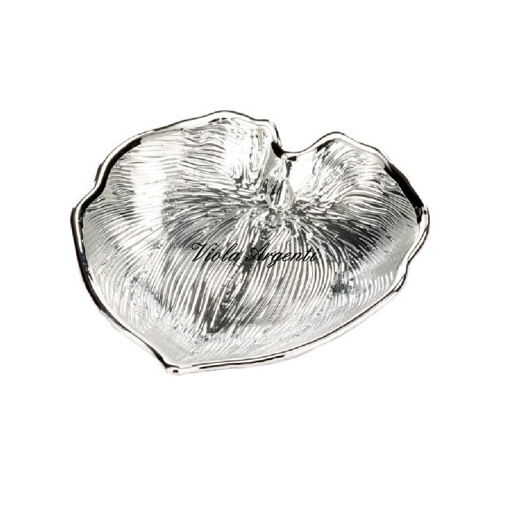 Silver palm leaf plate