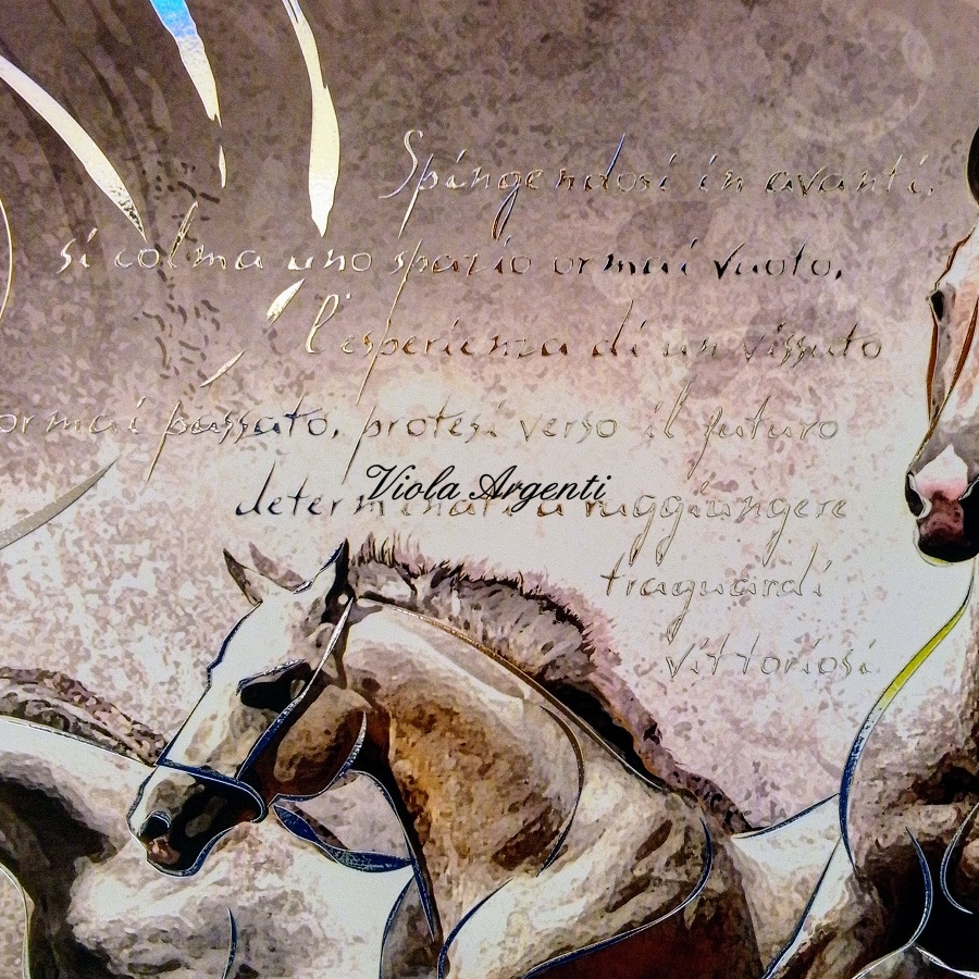 Quadro cavalli con dedica - 2