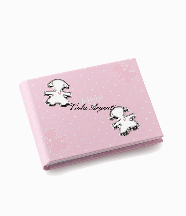 Album piccolo rosa con sagome bimba