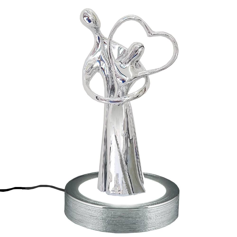 Wedding couple lamp with heart di Viola Argenti. Argento online