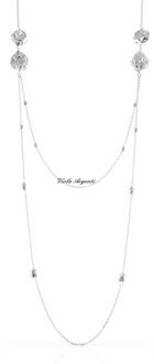 Mache necklace two threads di . Argento online